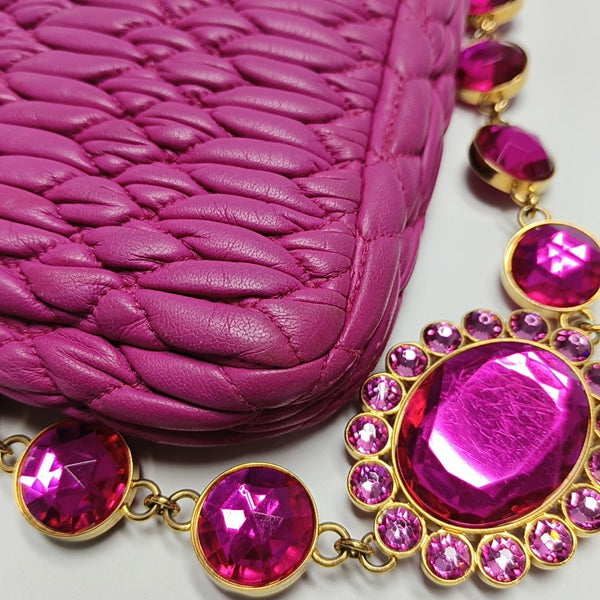 Crystal Quilted Lambskin Red