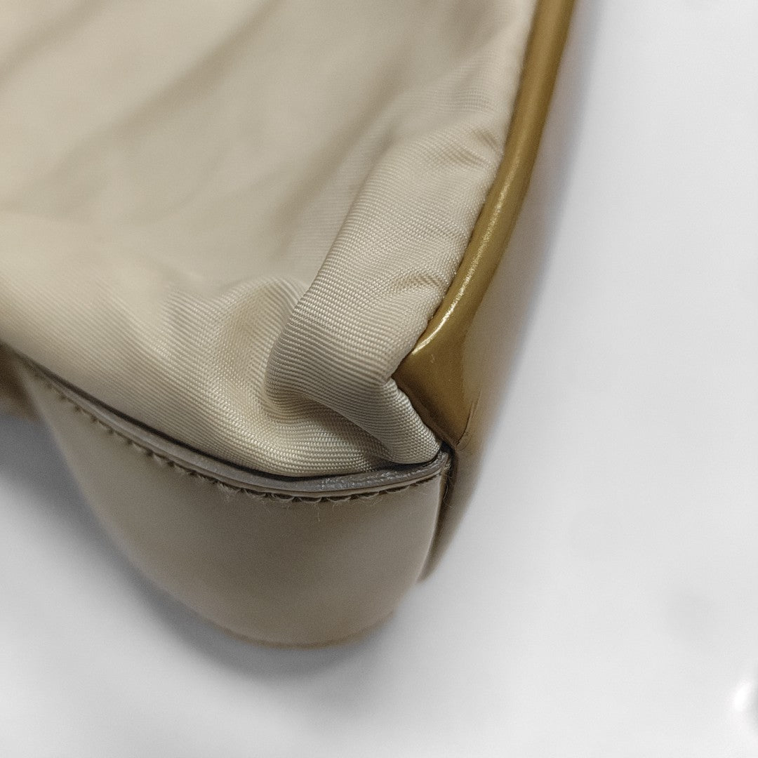 Nylon Shoulder Bag Beige