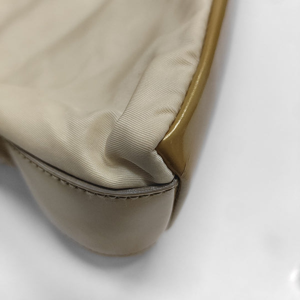 Nylon Shoulder Bag Beige
