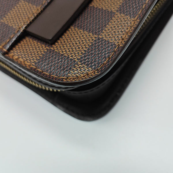 SAINT LOUIS Damier Ebene Coated Canvas Brown