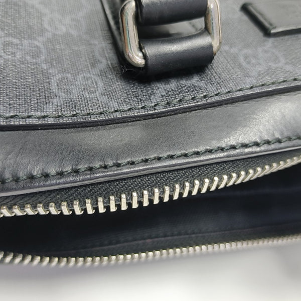 Monogram Coated Canvas Top Handle Bag Black