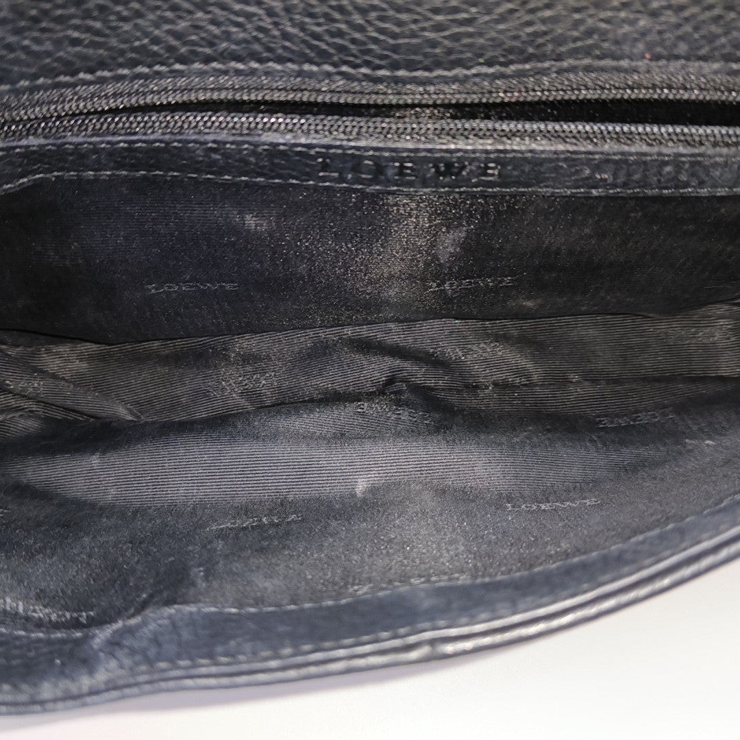 Calfskin Top Handle Bag Black