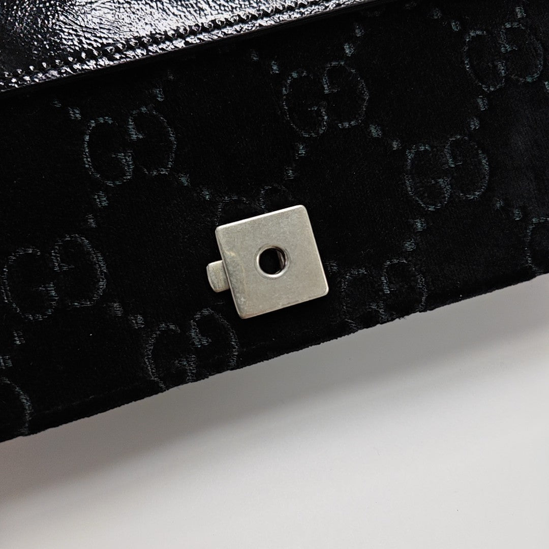 Dionysus Small Monogram Velvet Black