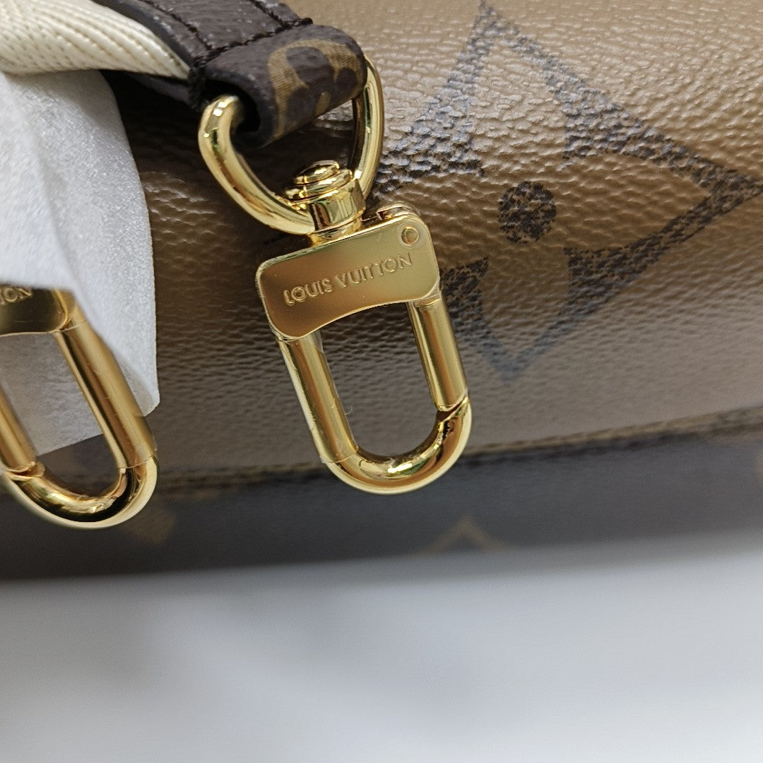 ONTHEGO PM Monogram Coated Canvas Brown