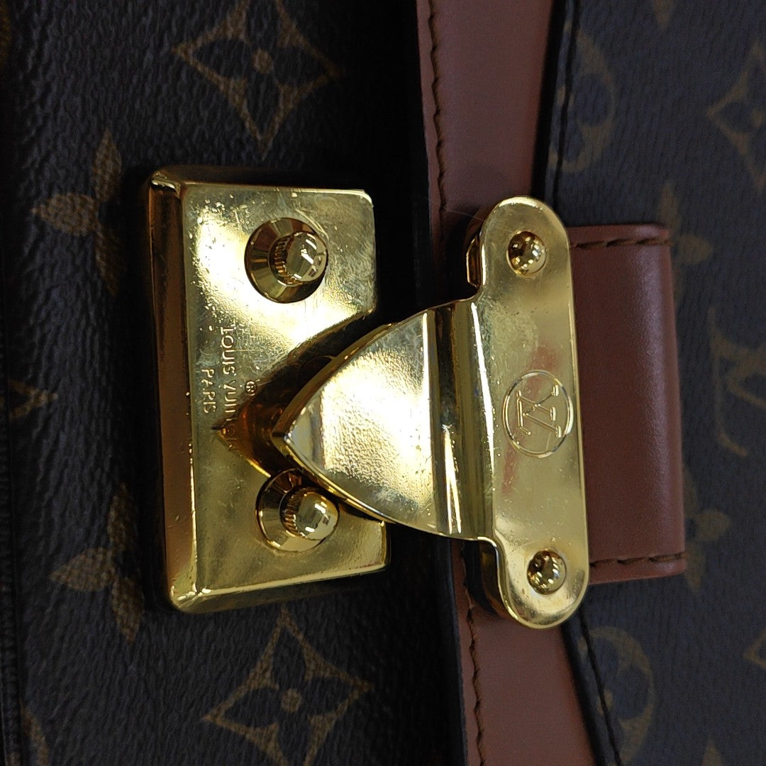 MARCEAU Monogram Coated Canvas Brown