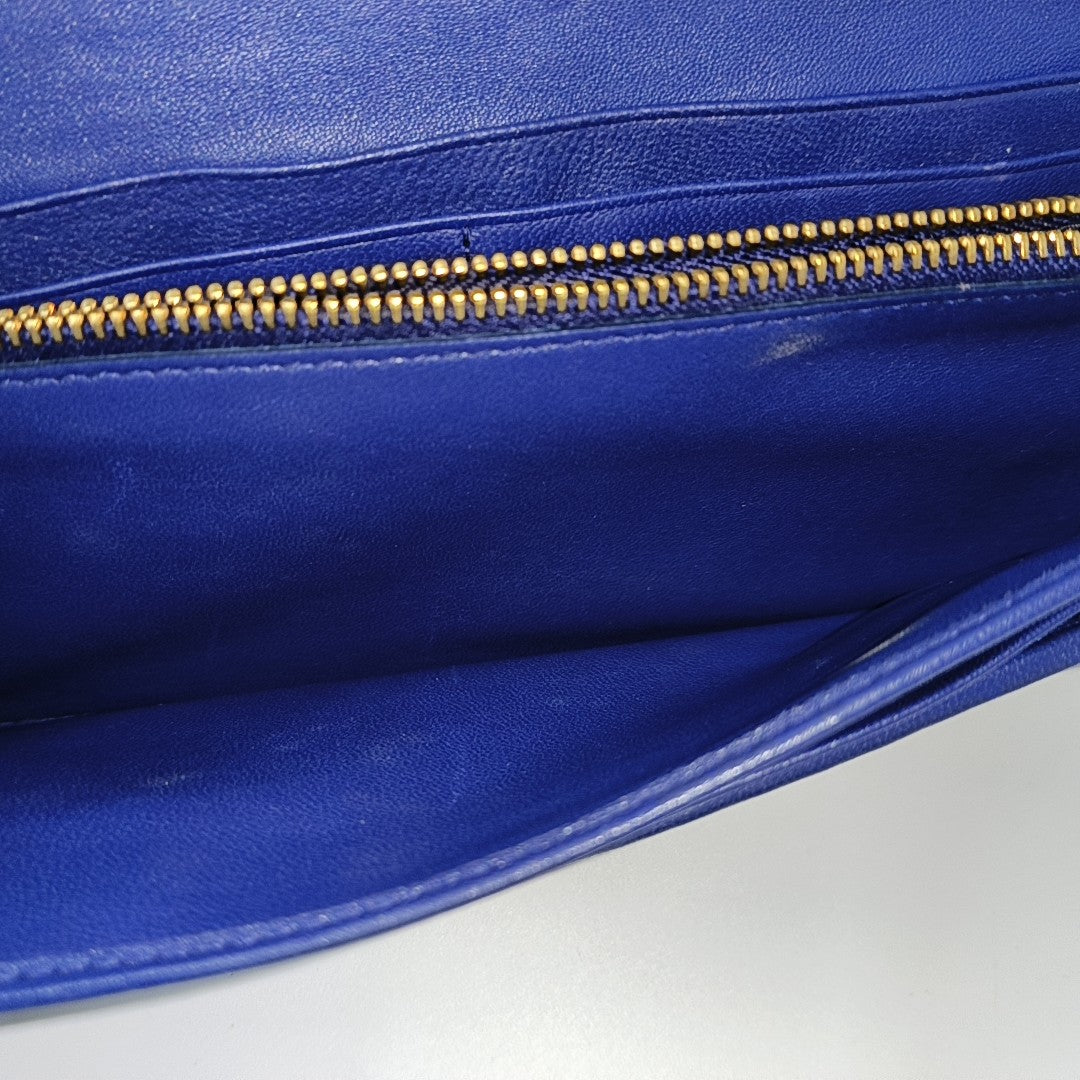 Quilted Lambskin Shoulder Bag Blue