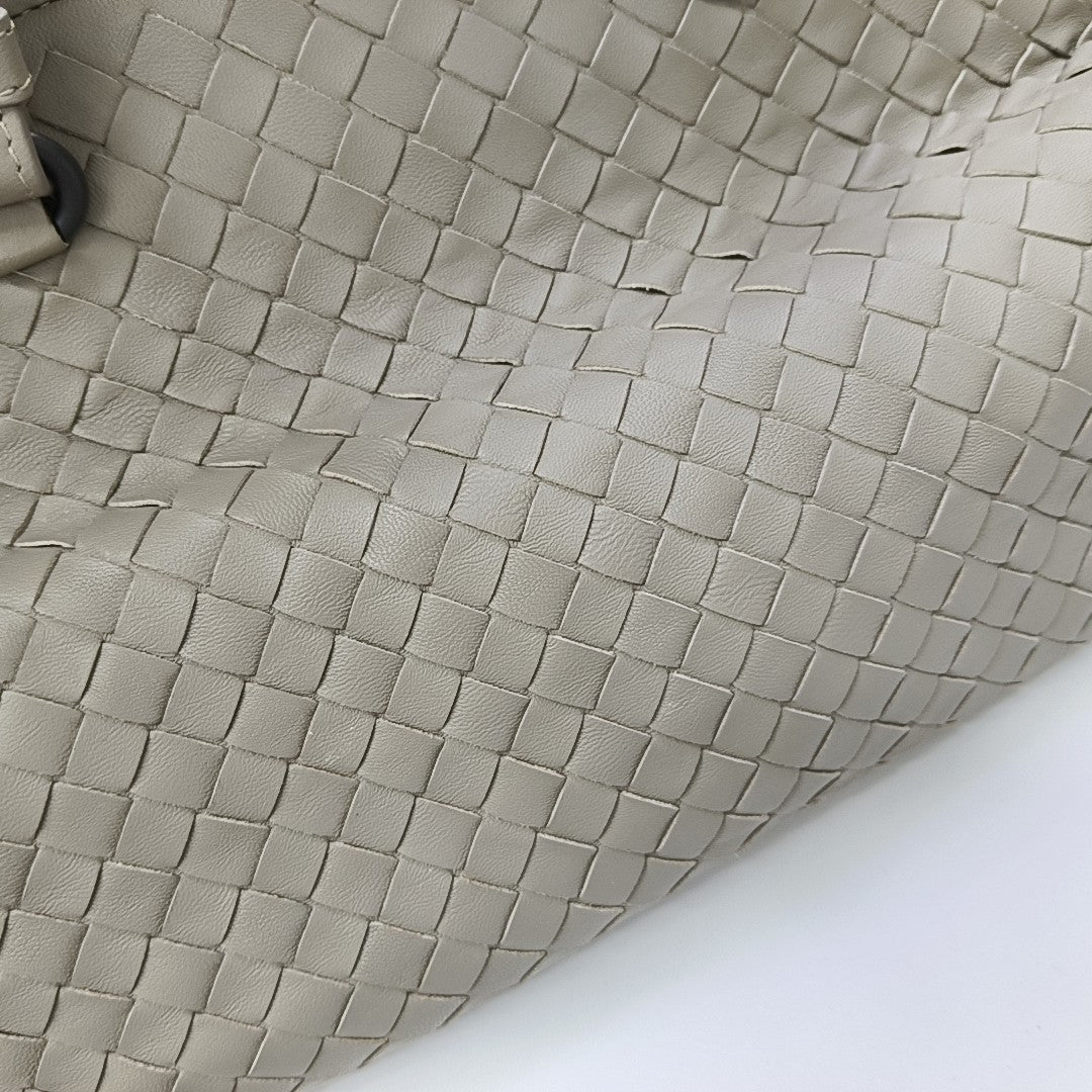 Lambskin Top Handle Bag Gray