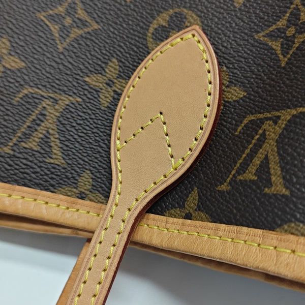 NEVERFULL MM Monogram Coated Canvas Brown