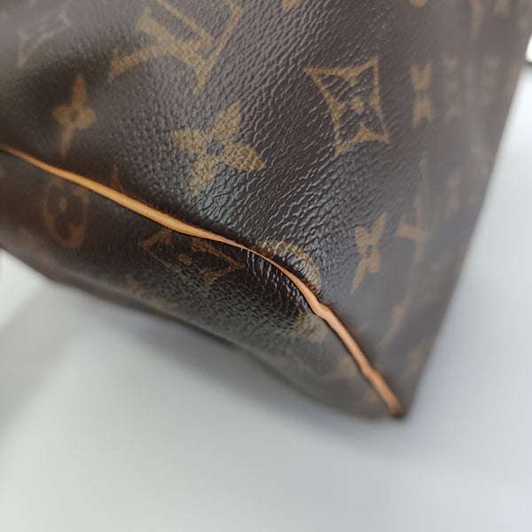 SPEEDY 30 Monogram Coated Canvas Brown