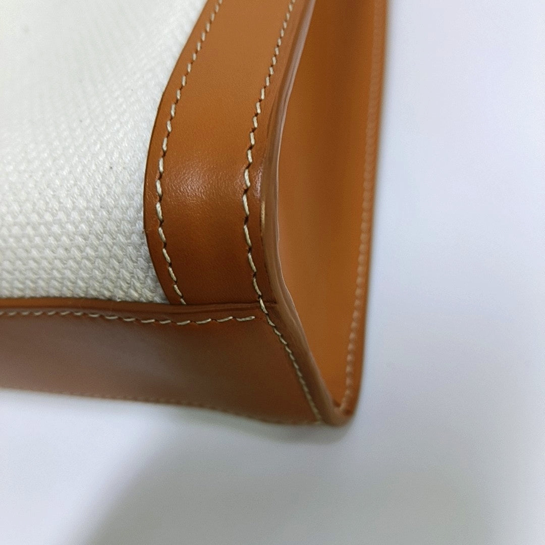 Authenticated pre-owned  CABAS CELINE Small Canvas White - Shoulder Bag at Looply