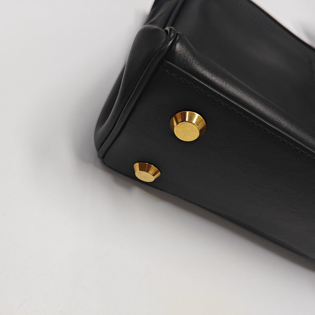 Calfskin Shoulder Bag Mini Black