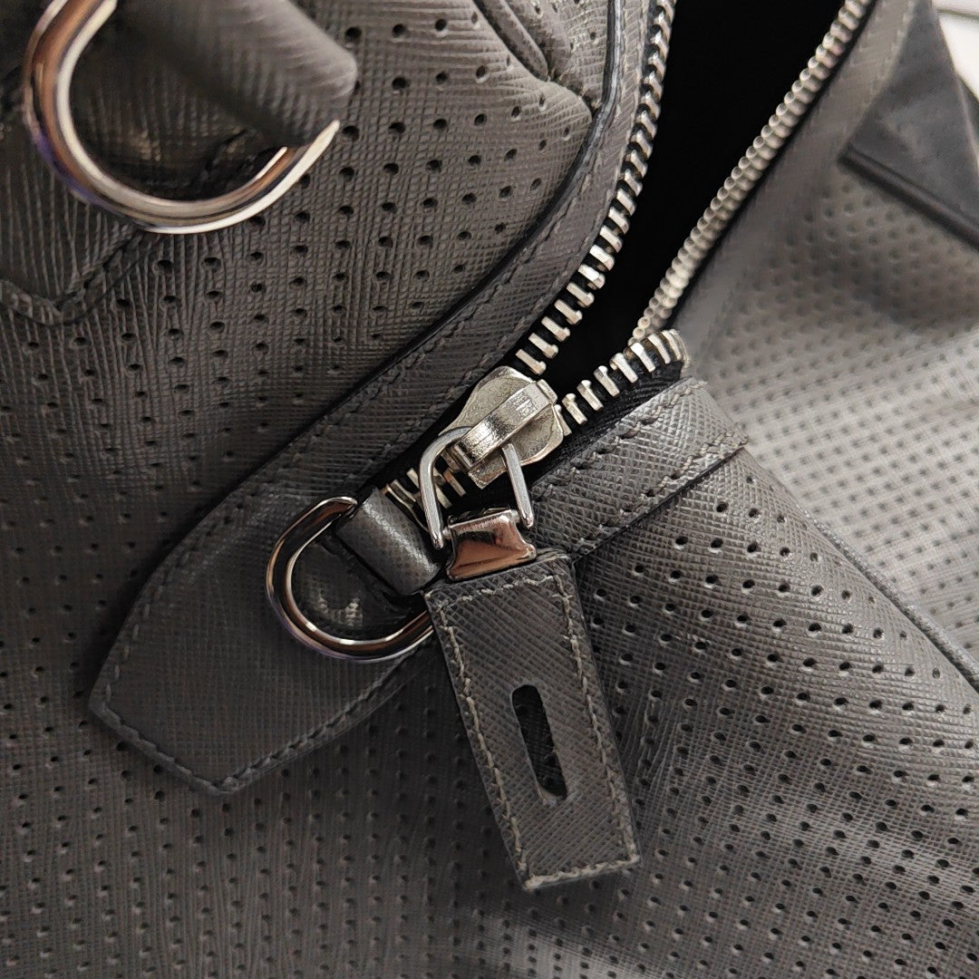 Calfskin Shoulder Bag Gray