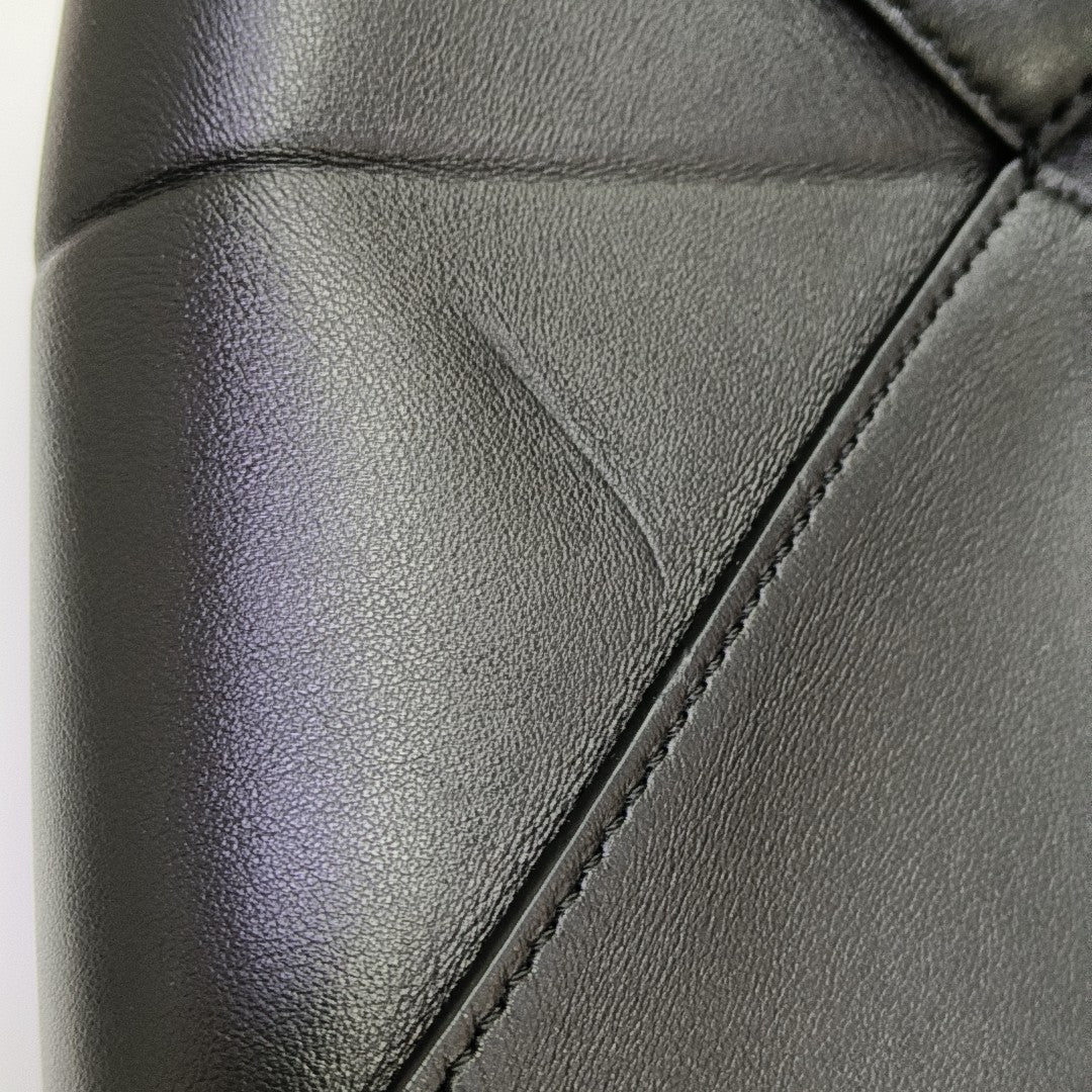 Puzzle Fold Mini Calfskin Black