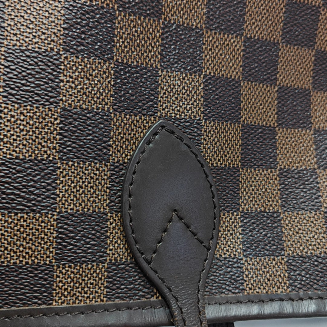 NEVERFULL MM Damier Ebene Coated Canvas Brown