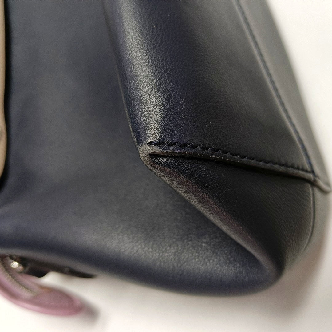 Authenticated pre-owned  By The Way Large Calfskin Blue - Shoulder Bag at Looply