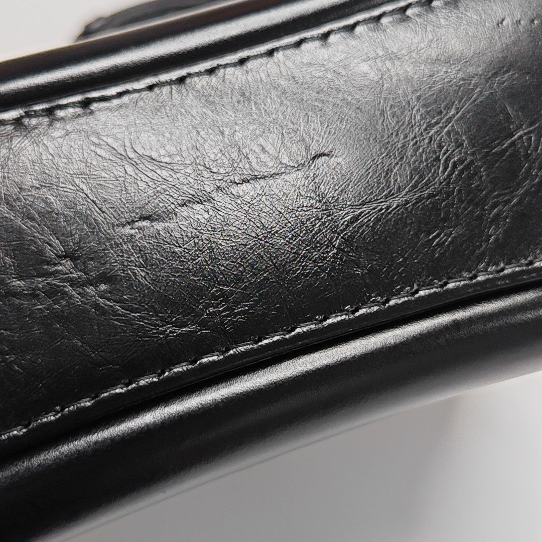 GABRIELLE Small Quilted Calfskin Black