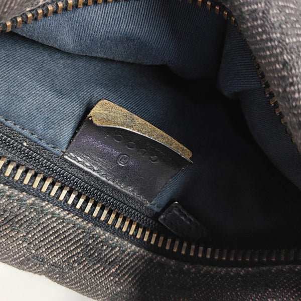 Monogram Denim Top Handle Bag Black