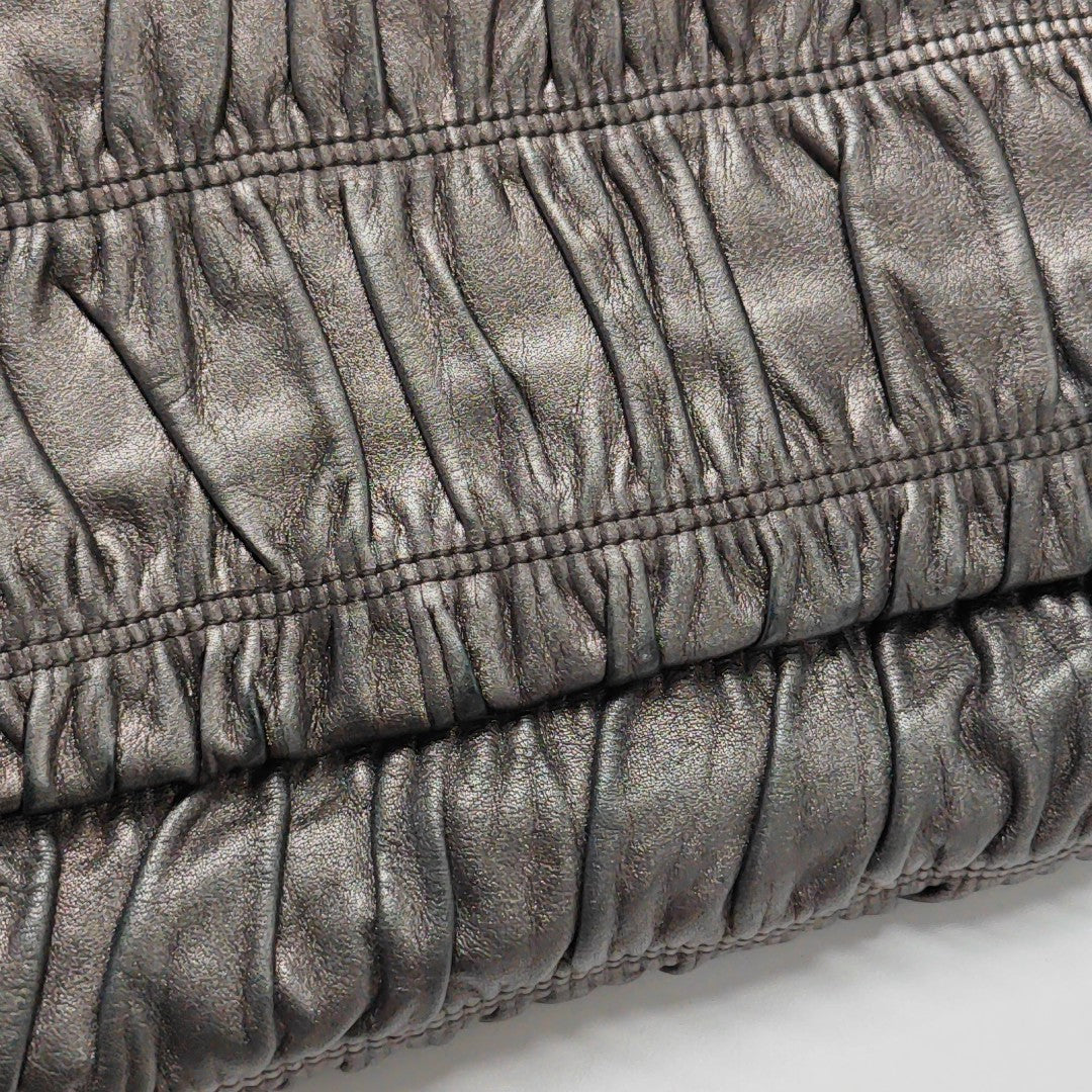 Quilted Lambskin Shoulder Bag Gray