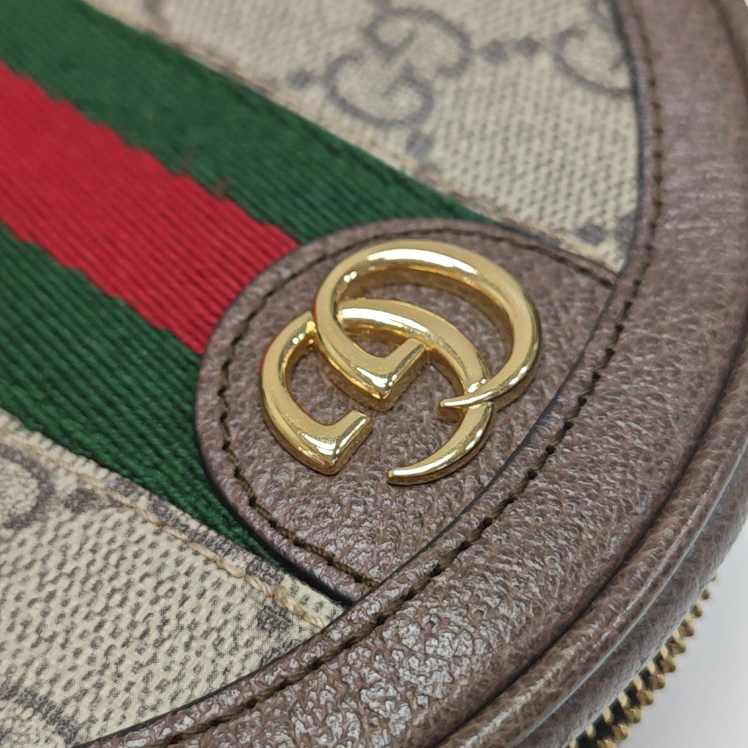 Ophidia Mini Monogram Coated Canvas Beige
