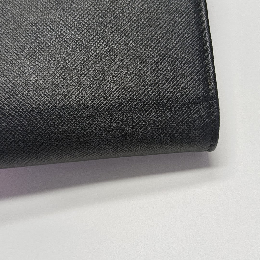 Saffiano Calfskin Shoulder Bag Black