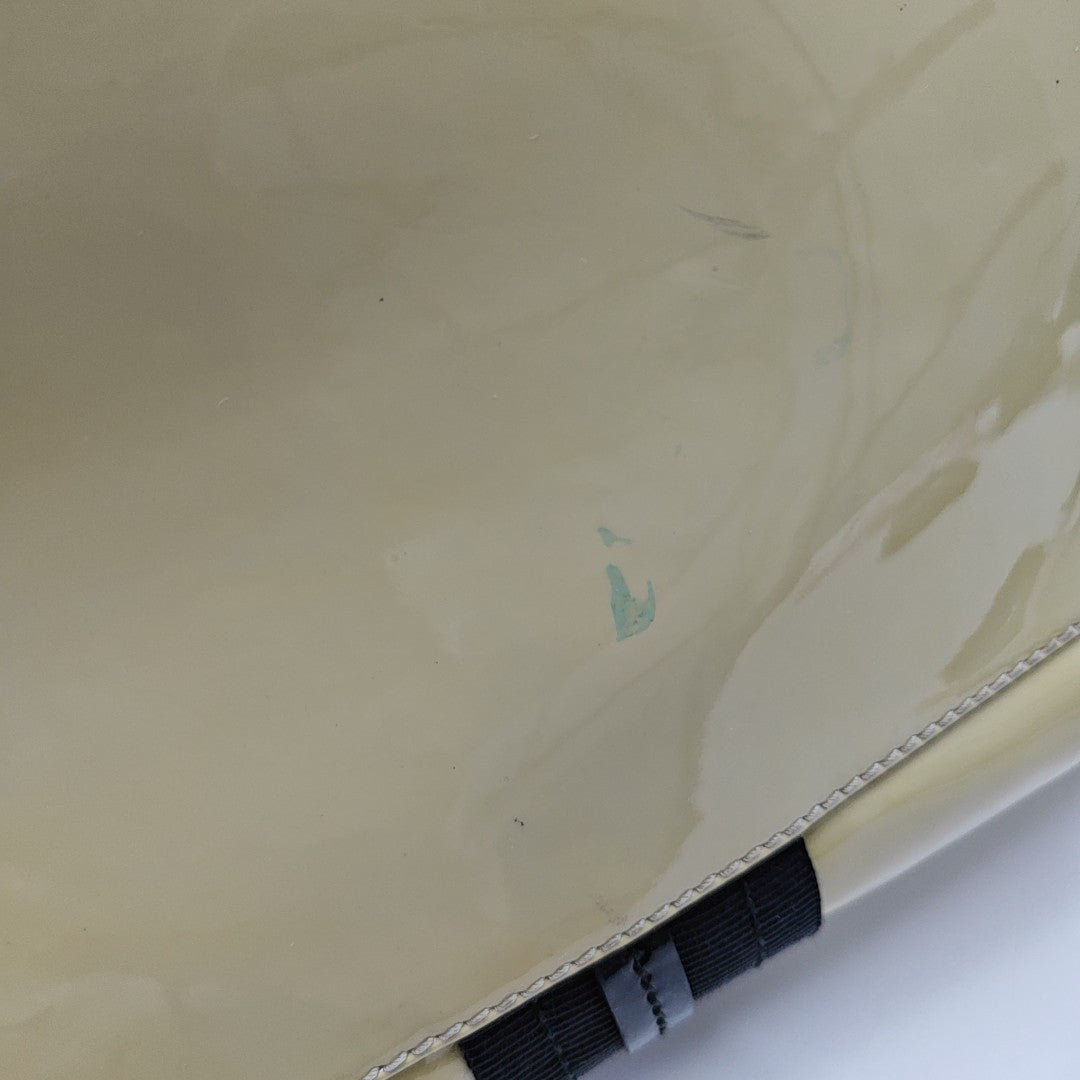 Patent Leather Top Handle Bag Yellow