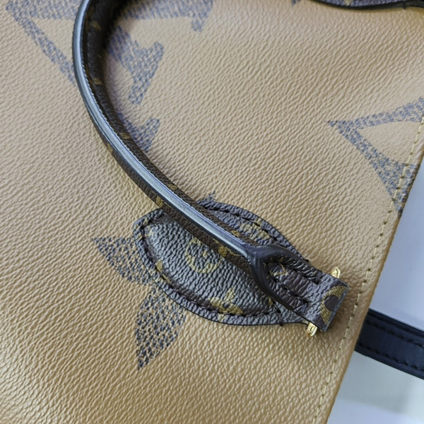 ONTHEGO MM Monogram Coated Canvas Brown