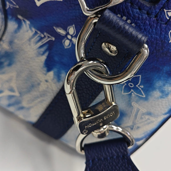 City Keepall Monogram Calfskin Blue