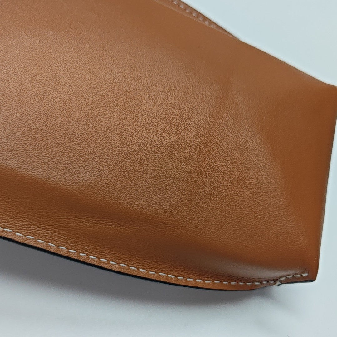 Calfskin Shoulder Bag Brown