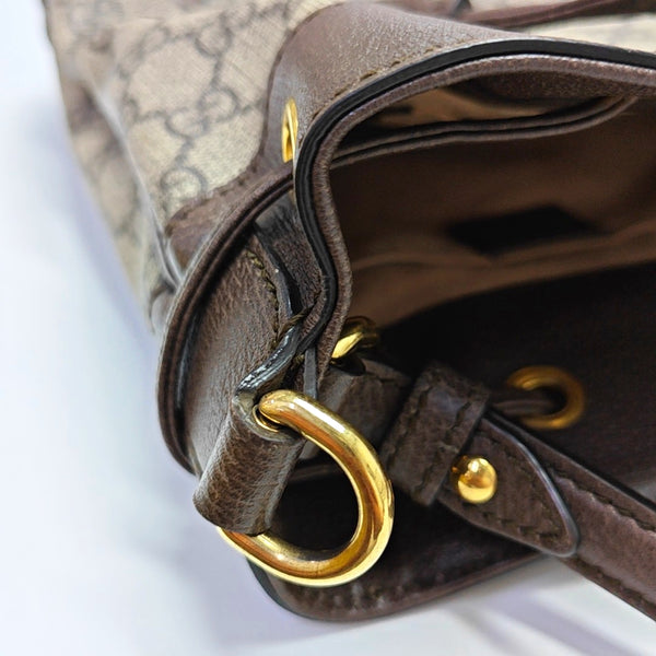 Authenticated pre-owned  Ophidia Small Monogram Coated Canvas Beige - Bucket Bag at Looply