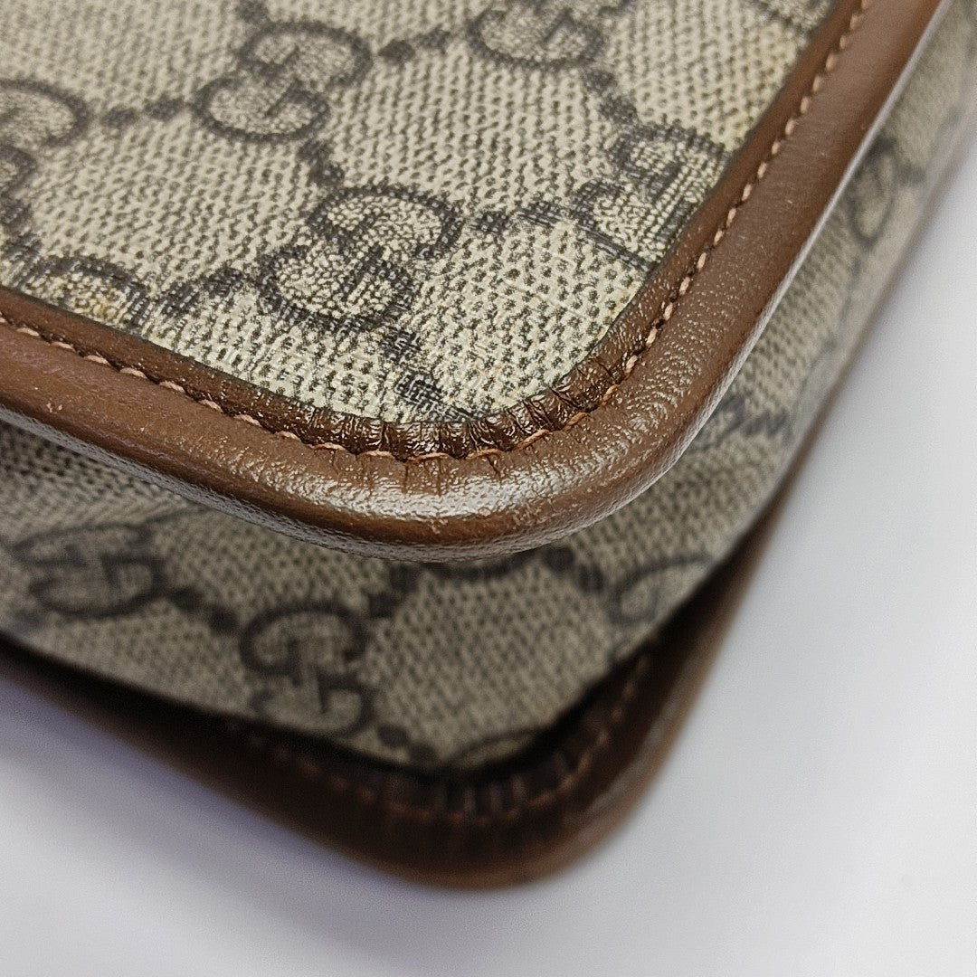 GG Supreme Mini Monogram Coated Canvas Beige