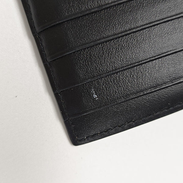 Coated Canvas Card Holder Brown