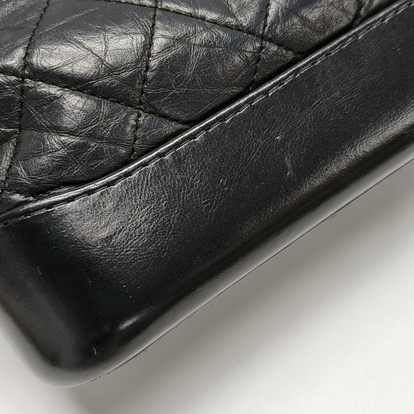 GABRIELLE Small Quilted Calfskin Black