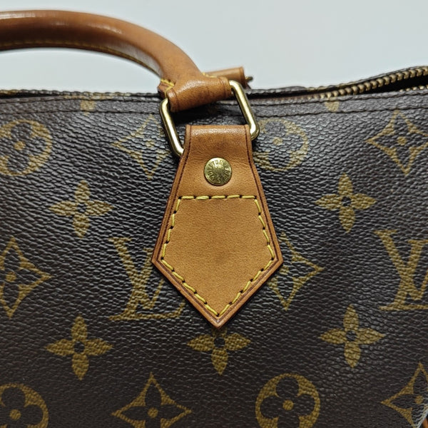 SPEEDY 30 Monogram Coated Canvas Brown