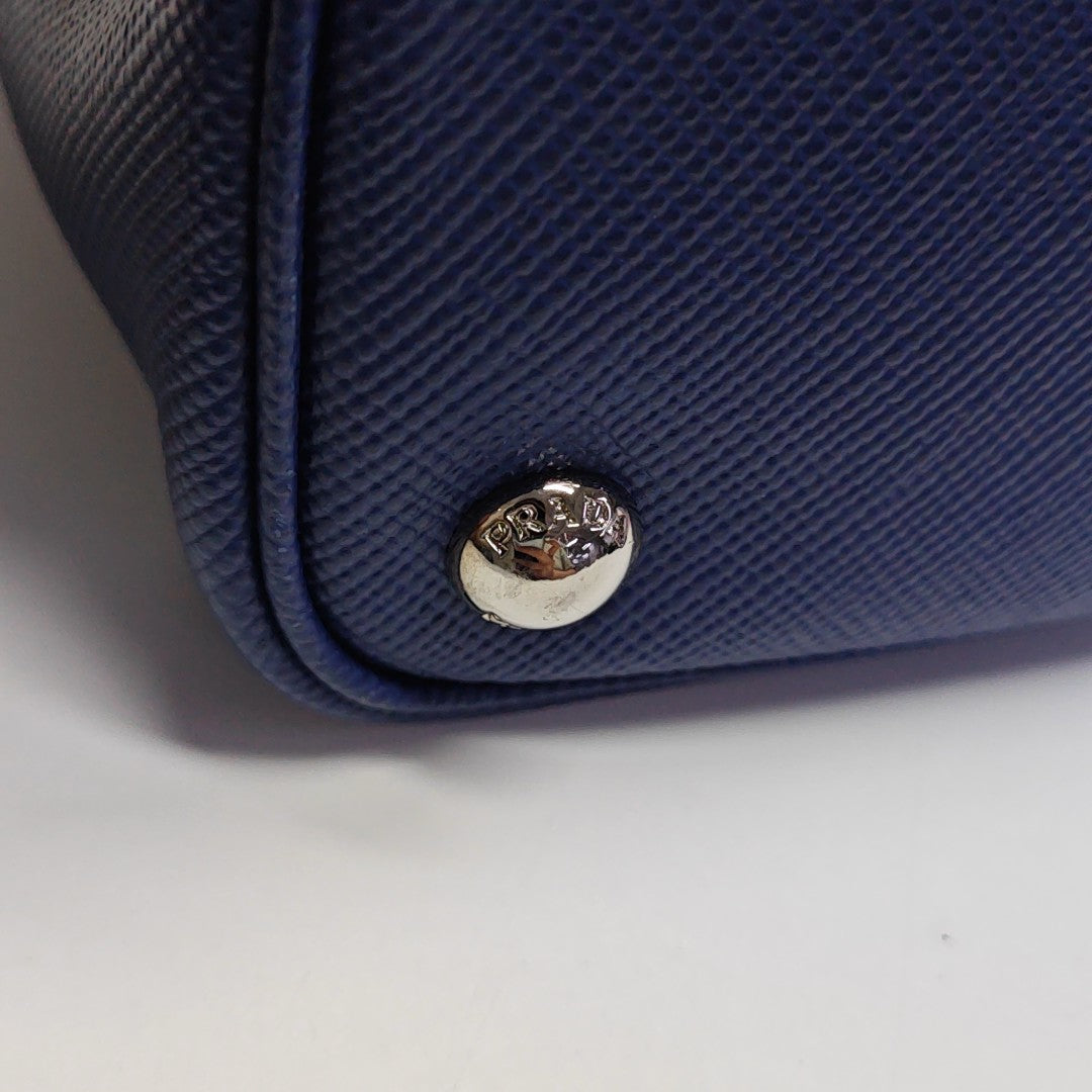 Double Saffiano Calfskin Blue