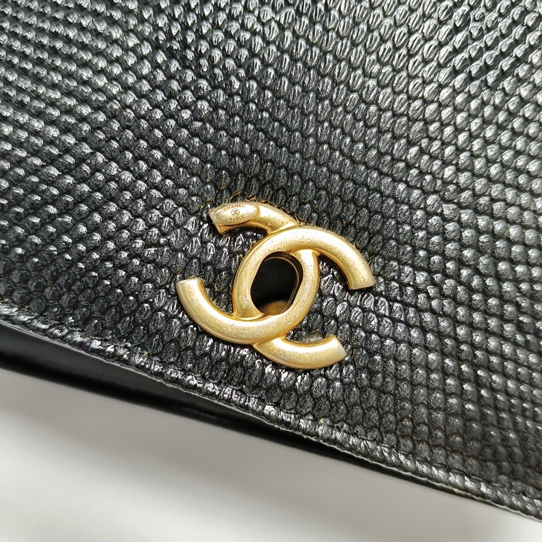 Lizard Shoulder Bag Black
