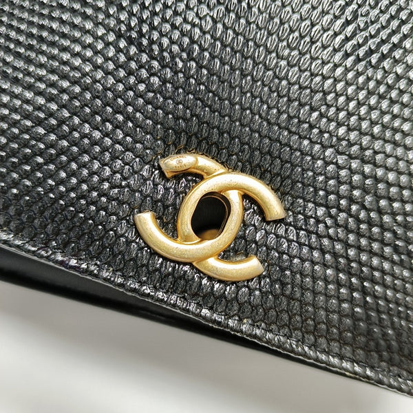 Lizard Shoulder Bag Black