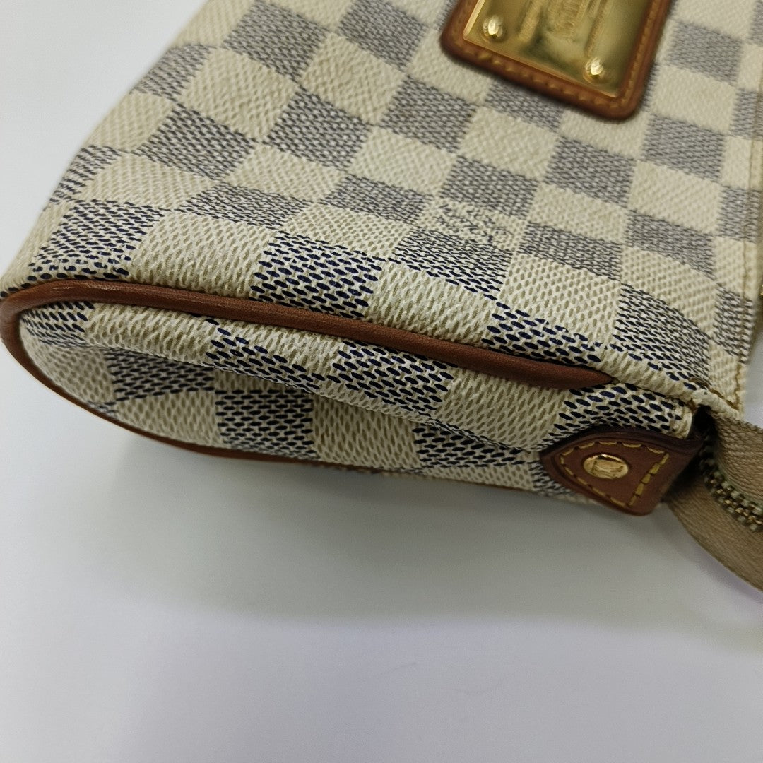 EVA Damier Azur Coated Canvas White