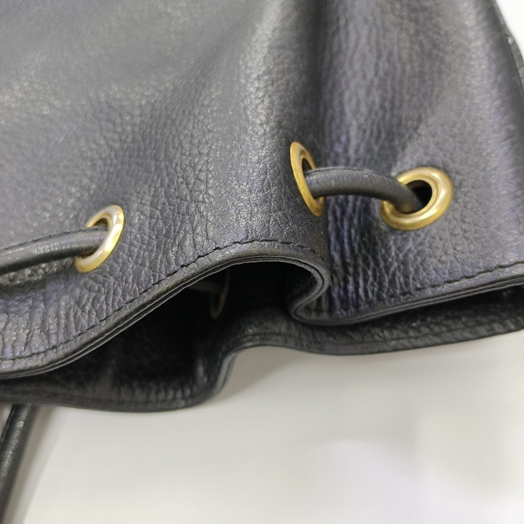 Calfskin Bucket Bag Black
