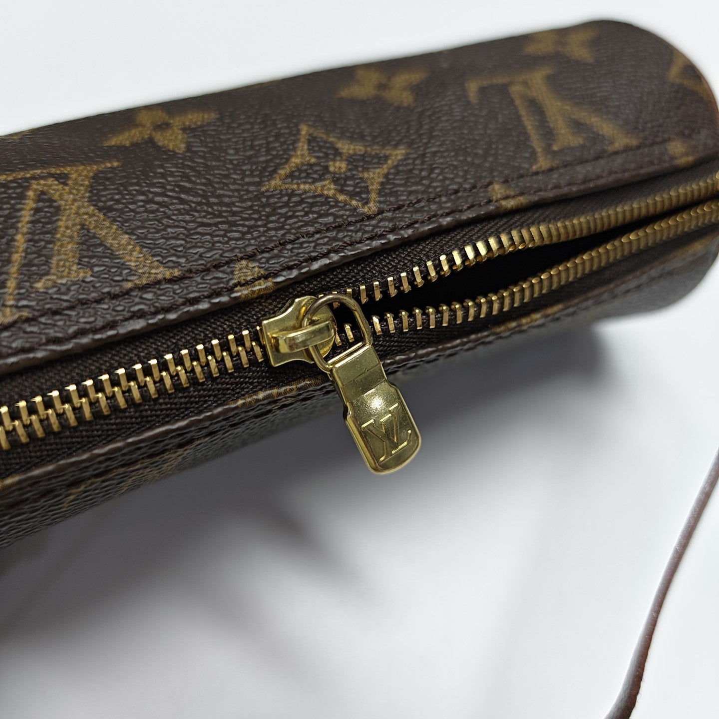 PAPILLON Mini Monogram Coated Canvas Brown