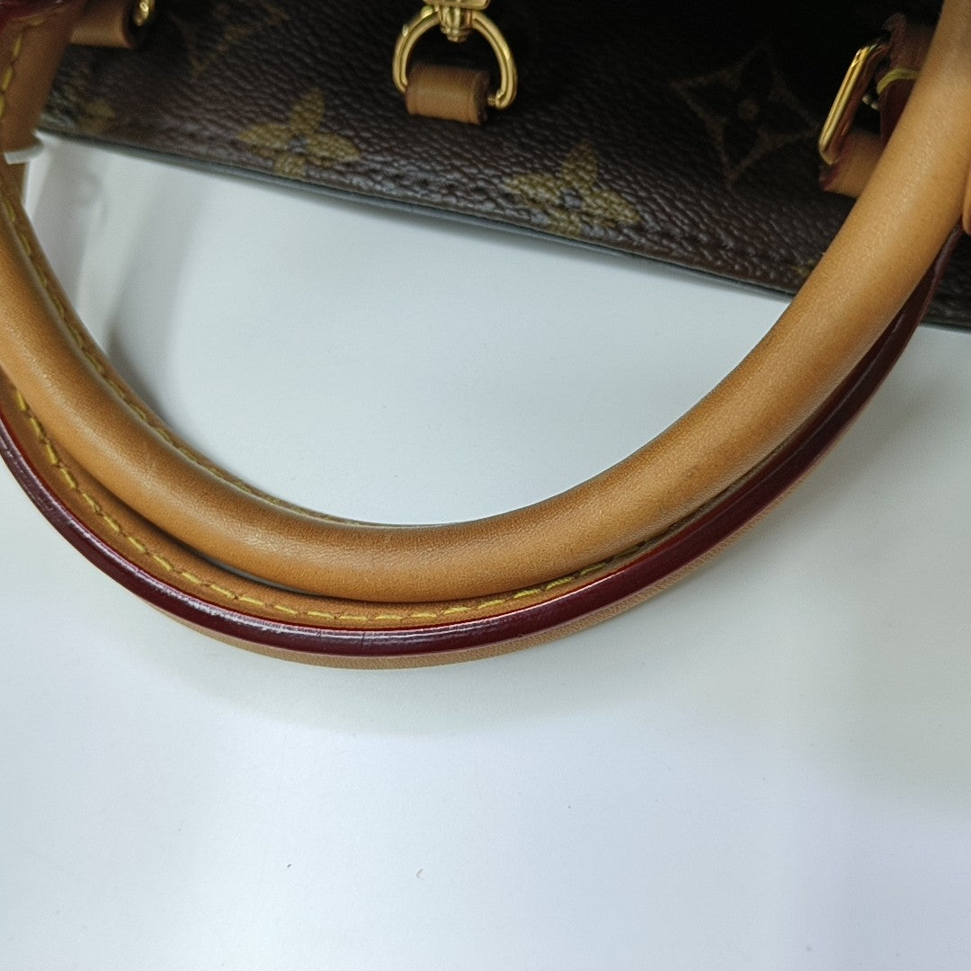MONTAIGNE BB Monogram Coated Canvas Brown