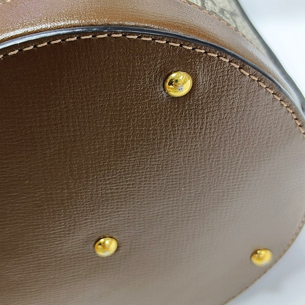 Horsebit 1955 Small Coated Canvas Beige