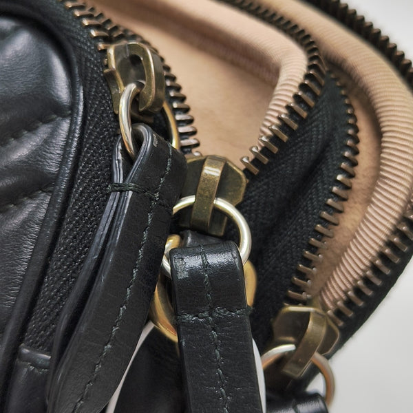 GG Marmont Mini Quilted Calfskin Black