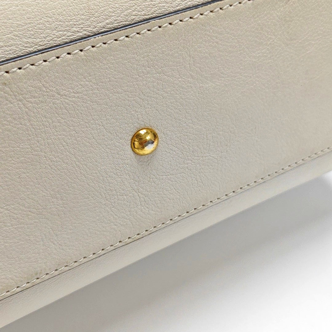 Diana Small Calfskin White