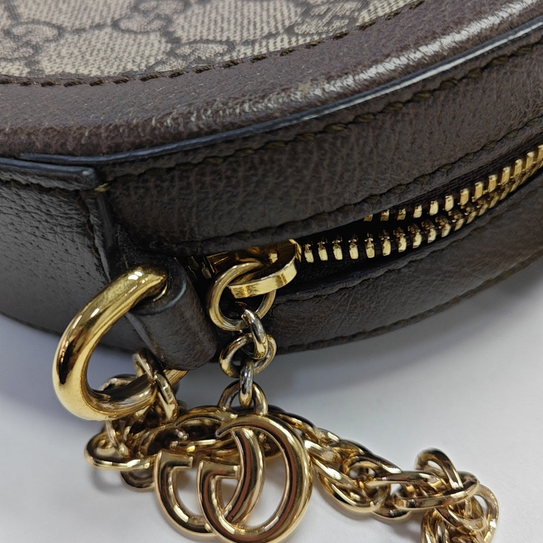 Ophidia Mini Monogram Coated Canvas Beige