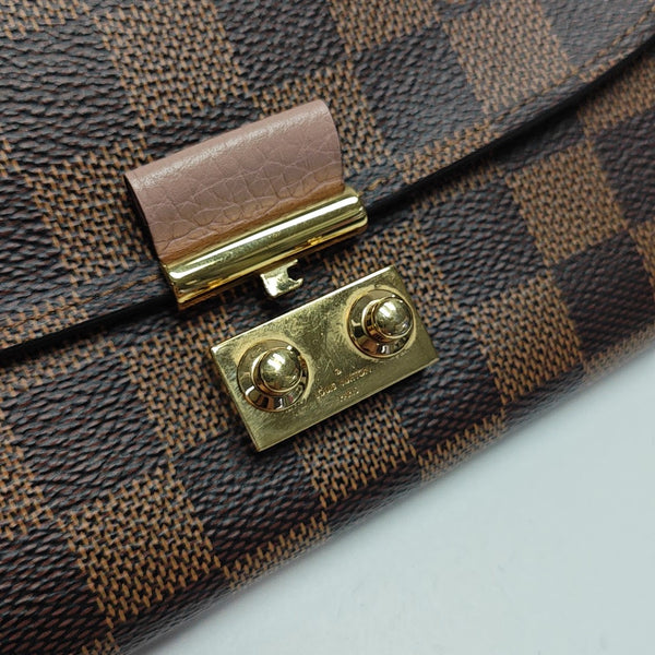 CROISETTE Damier Ebene Coated Canvas Brown
