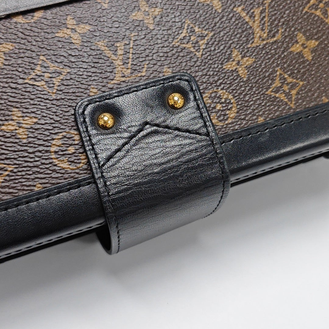 PETITE MALLE Monogram Coated Canvas Brown