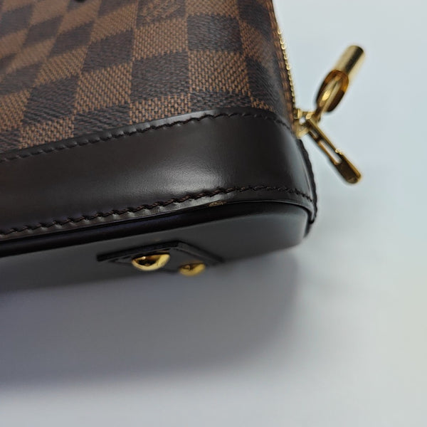 ALMA BB Damier Ebene Coated Canvas Brown