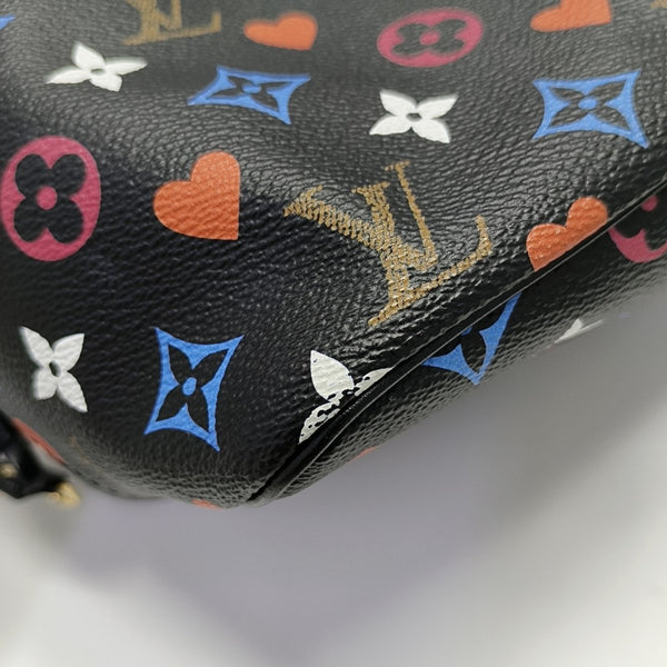 NEVERFULL MM Monogram Coated Canvas Black