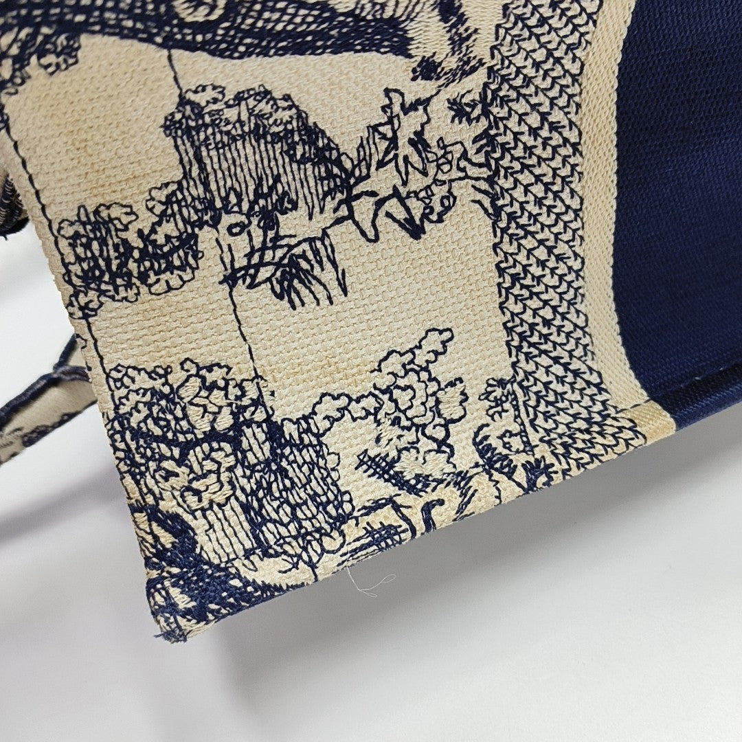 Book Tote Medium Canvas Blue
