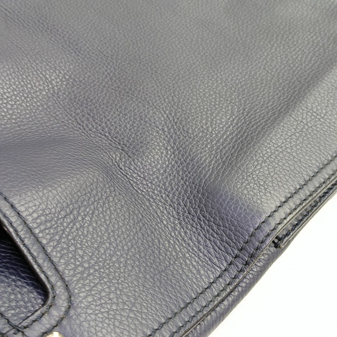 Calfskin Top Handle Bag Blue